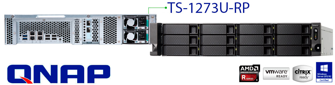 TS-1273U-RP: NAS 12 baias para HDDs SATA